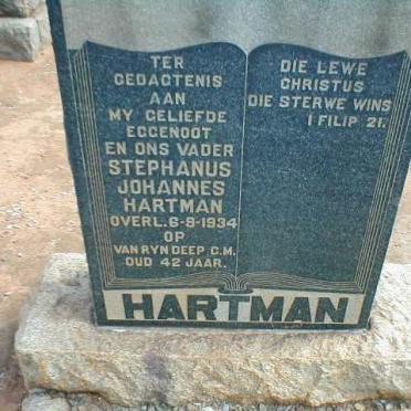 HARTMAN Stephanus Johannes -1934
