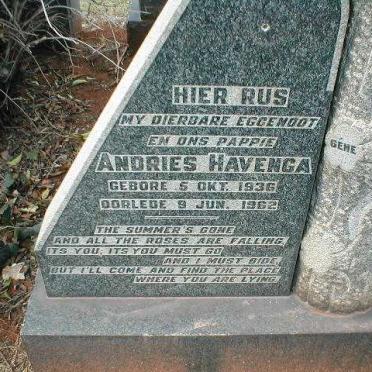 HAVENGA Andries 1936-1962