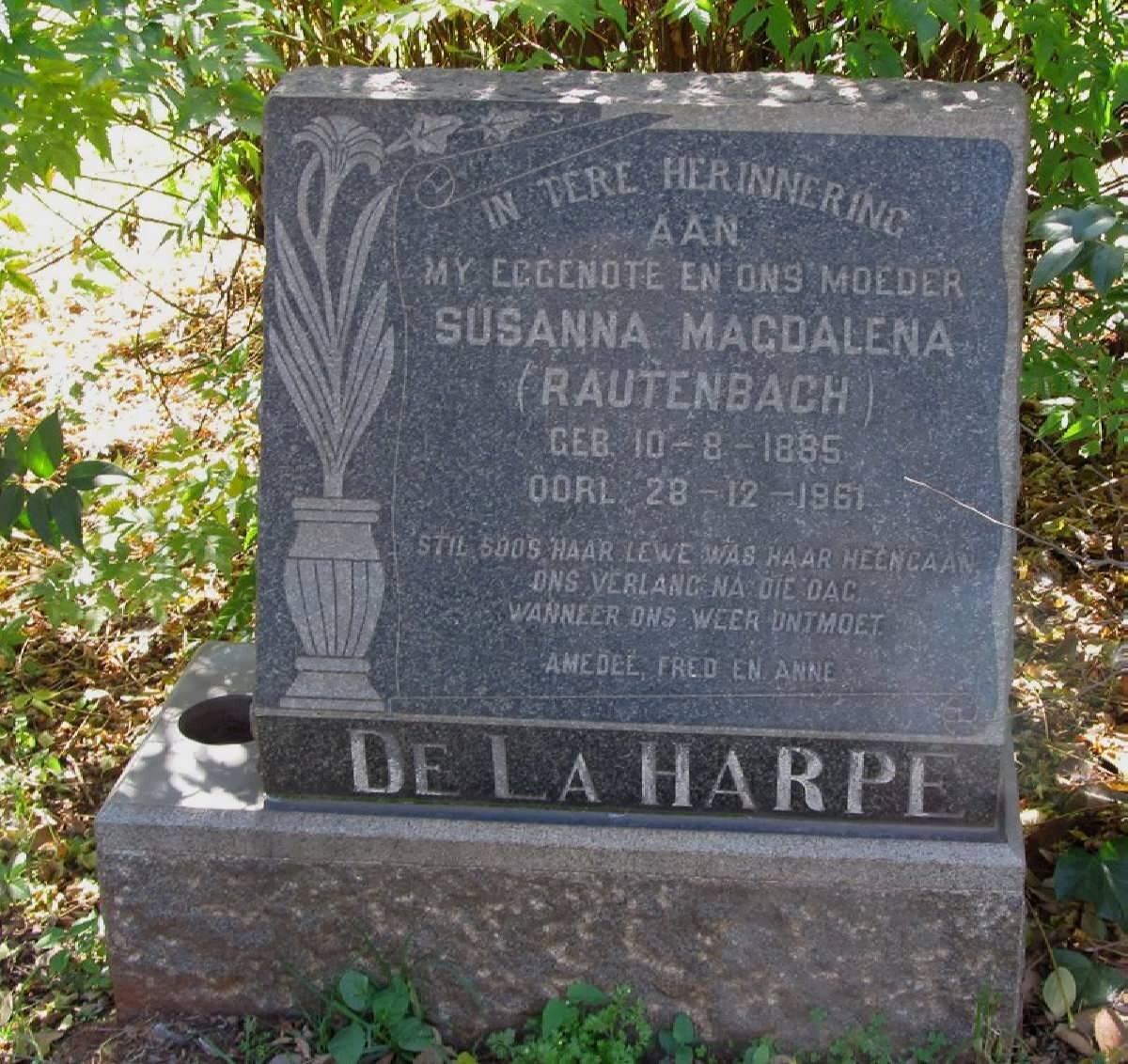HARPE Susanna Magdalena, de la nee RAUTENBACH 1885-1961