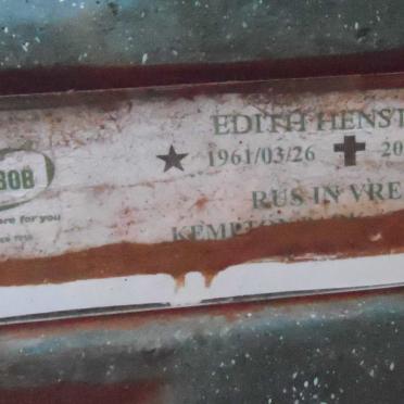 HENSTOCK Edith 1961-2016