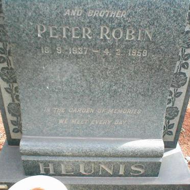 HEUNIS Peter Robin 1937-1959