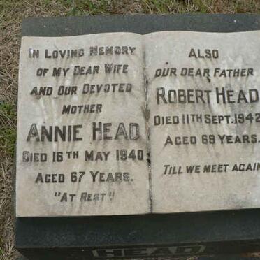 HEAD Robert -1942 &amp; Annie -1940