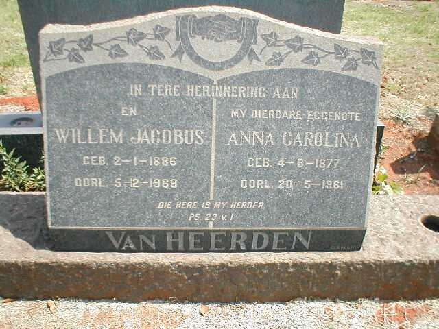 HEERDEN Willem Jacobus, van 1886-1969 &amp; Anna Carolina 1877-1961