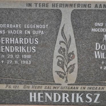 HENDRIKSZ Gerhardus Hendrikus 1918-1983 &amp; Anna Dorothea Wilhelmina 1919-2009