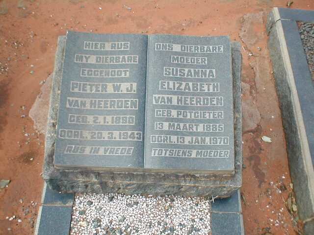 HEERDEN Pieter W.J., van 1890-1943 &amp; Susanna Elizabeth POTGIETER 1885-1970