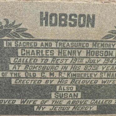 HOBSON Charles Henry -1947 &amp; Susan