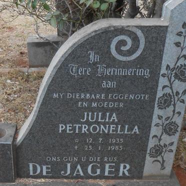 JAGER Julia Petronella, de 1935-1985
