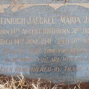JAECKEL Heinrich 1860-1941 &amp; Maria 1870-1949
