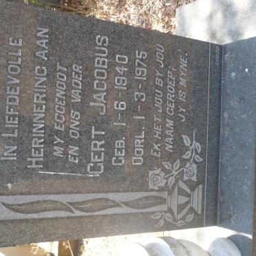 JACOBS Gert Jacobus 1940-1975