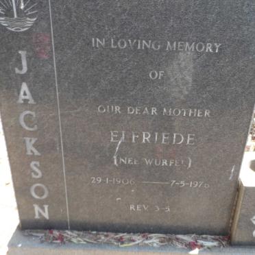 JACKSON Elfriede nee WURFEL 1906-1976
