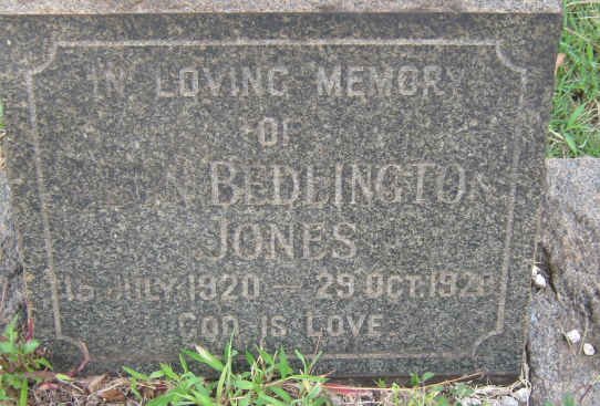 JONES Alun Bedlington 1920-192?