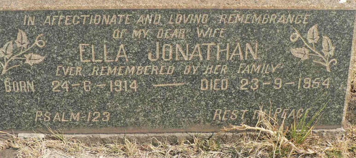 JONATHAN Ella 1914-1954