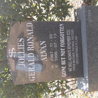 JOLLIES Gerald Ronald Alvan 1967-1996