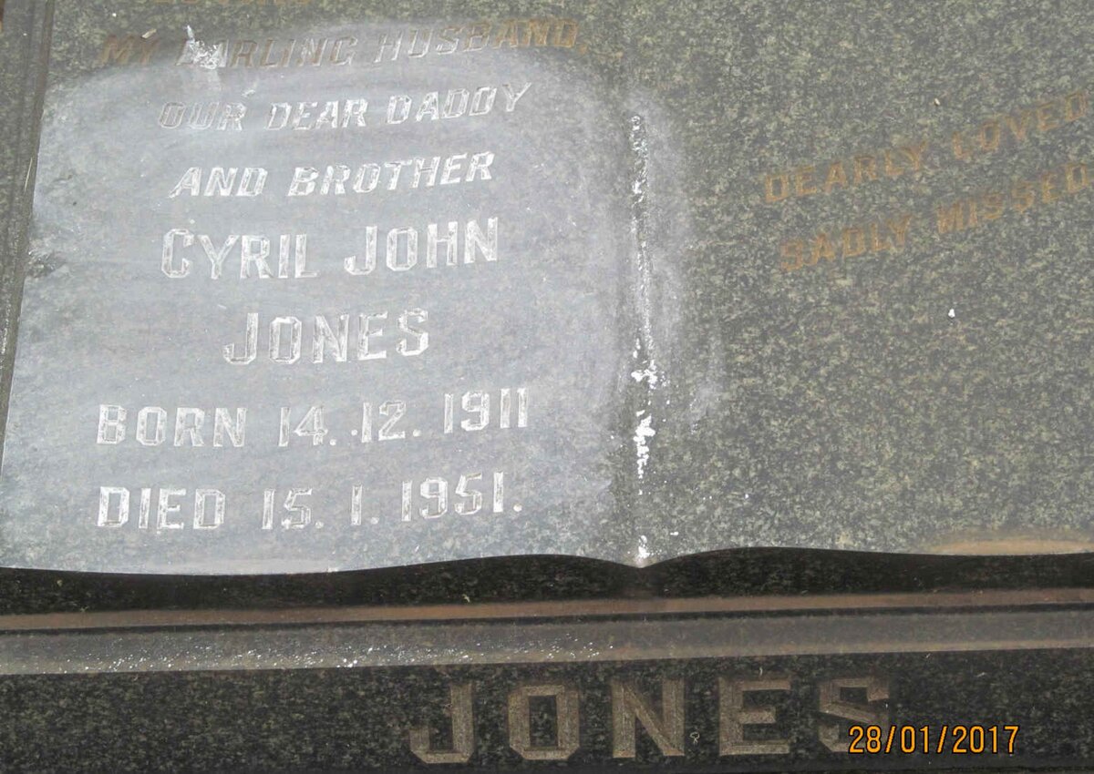 JONES Cyril John 1911-1951