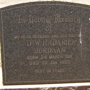 JORDAAN D.W.H. 1911-1963
