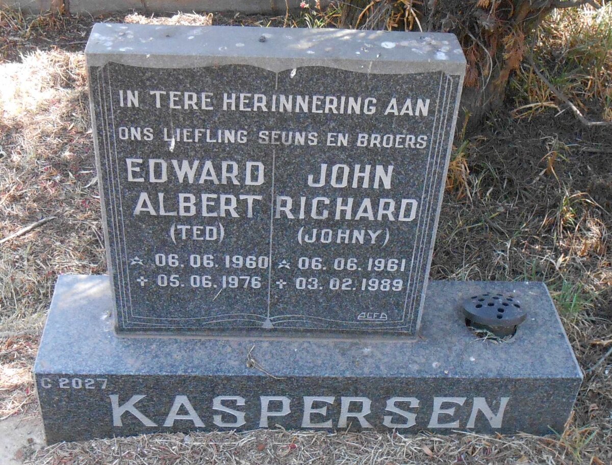 KASPERSEN Edward Albert 1960-1976 :: KASPERSEN John Richard 1961-1989