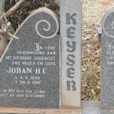 KEYSER Johan H.C. 1898-1981 &amp; Jacoba P. 1902-1991