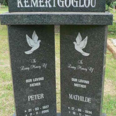 KEMERTGOGLOU Peter 1927-2005 &amp; Mathilde 1934-2011