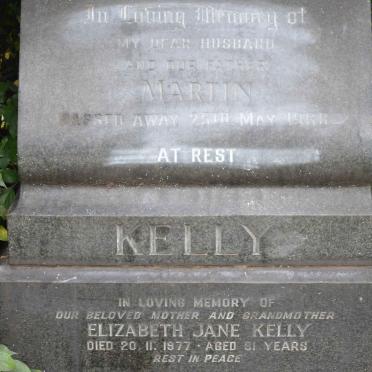 KELLY Martin -1966 &amp; Elizabeth Jane -1977