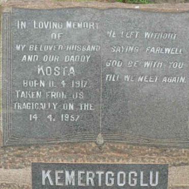 KEMERTGOGLU Kosta 1917-1957