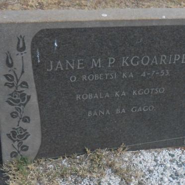 KGOARIPE Jane M.P. -1953