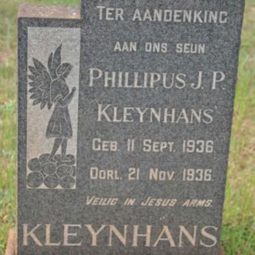 KLEYNHANS Phillipus J.P. 1936-1936