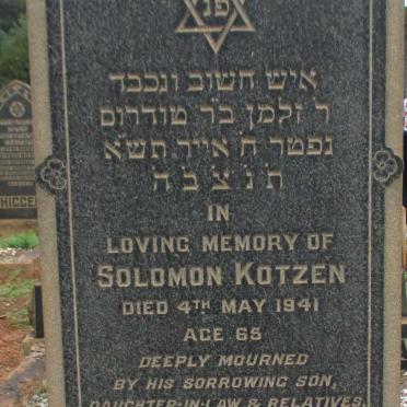 KOTZEN Solomon -1941