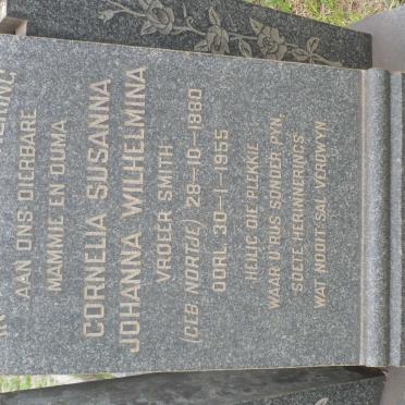 KOTZE Cornelia Susanna Johanna Wilhelmina voorheen SMITH nee NORTJE 1880-1955