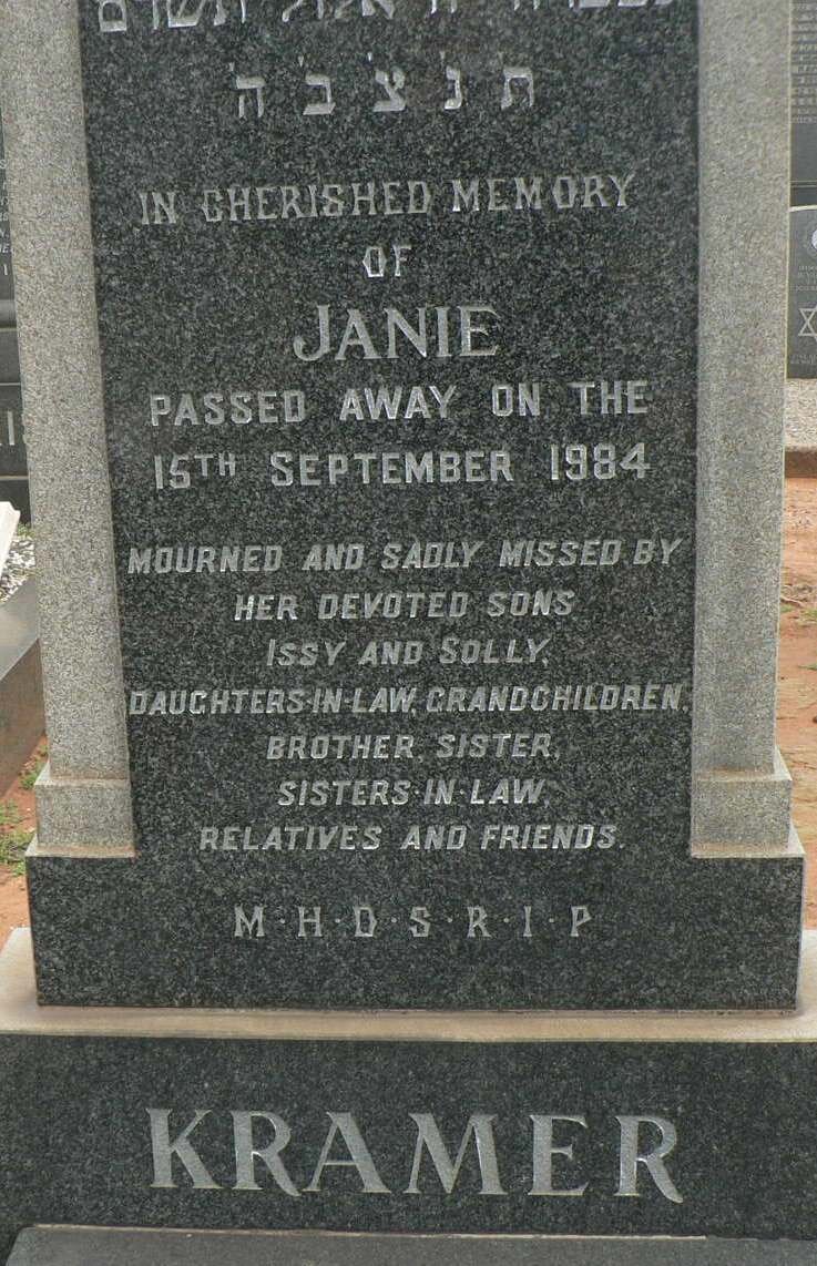 KRAMER Janie -1984