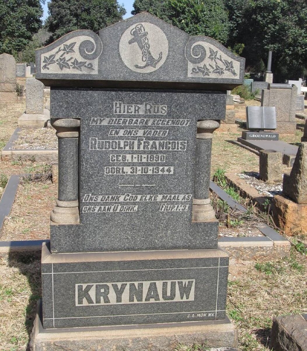 KRYNAUW Rudolph Francois 1890-1944