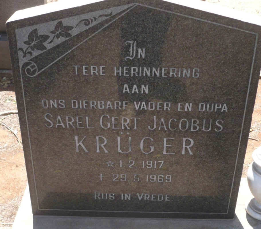 KRÜGER Sarel Gert Jacobus 1917-1969