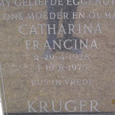 KRUGER Catharina Francina 1928-1975