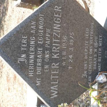 KRITZINGER Walter 1936-1975