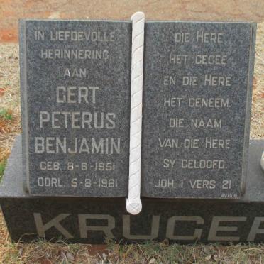 KRUGER Gert Peterus Benjamin 1951-1981