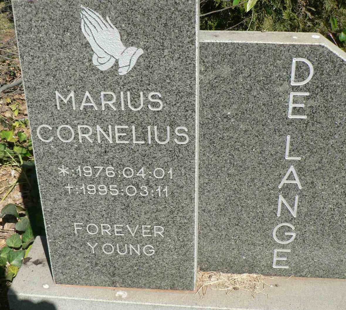 LANGE Marius Cornelius, de 1976-1995