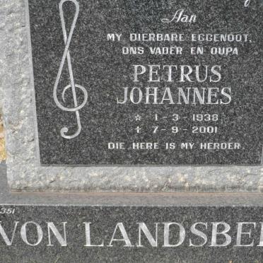 LANDSBERG Petrus Johannes, von 1938-2001