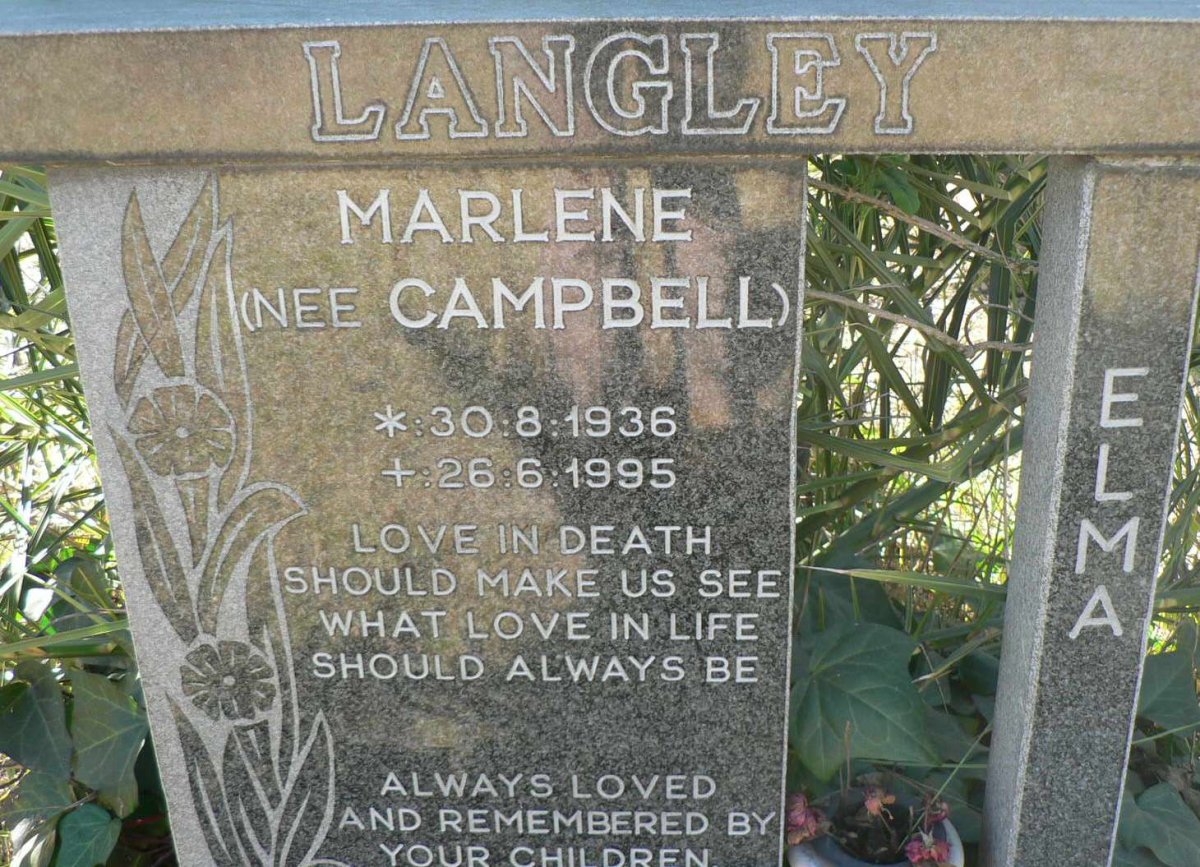 LANGLEY Marlene nee CAMPBELL 1936-1995