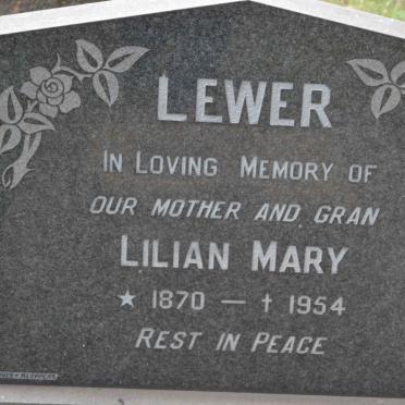 LEWER Lilian Mary 1870-1954