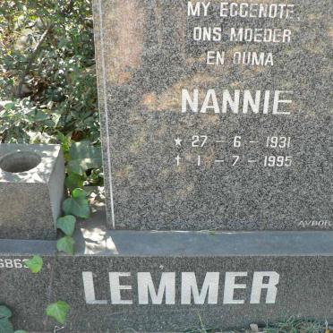 LEMMER Nannie 1931-1995