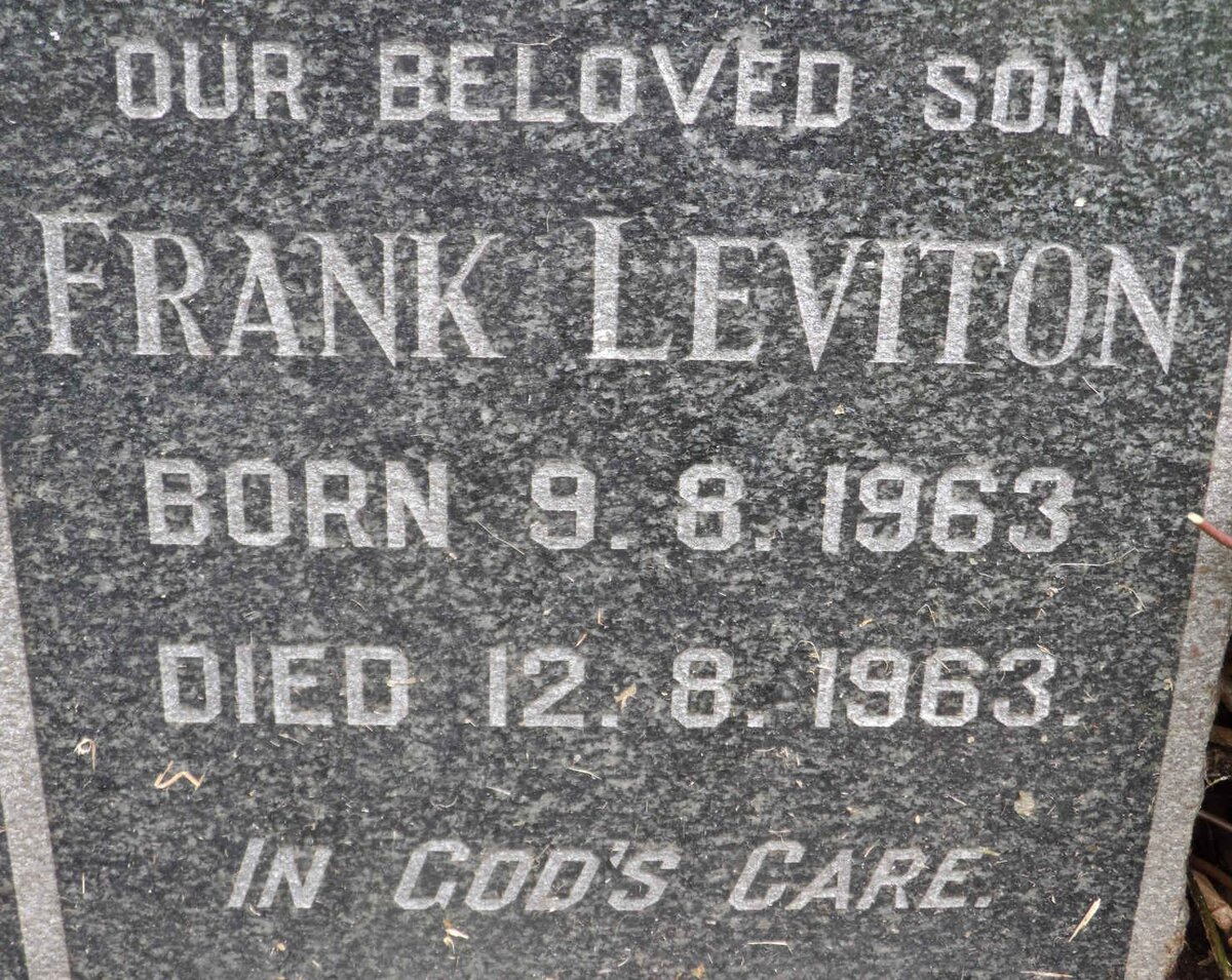 LEVITON Frank 1963-1963