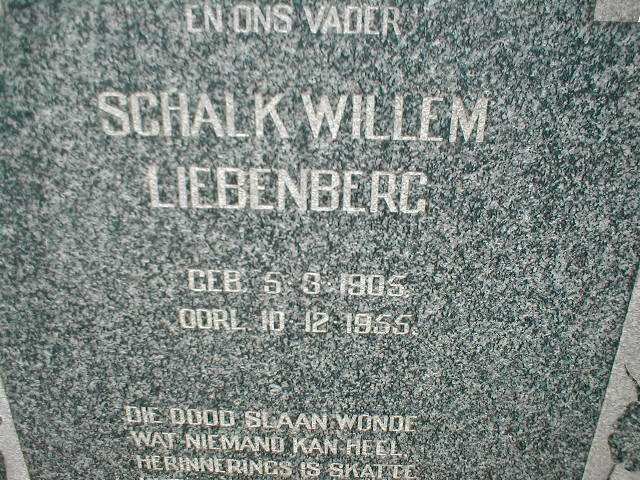 LIEBENBERG Schalk Willem 1905-1955