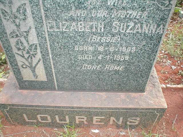 LOURENS Elizabeth Suzanna 1903-1959