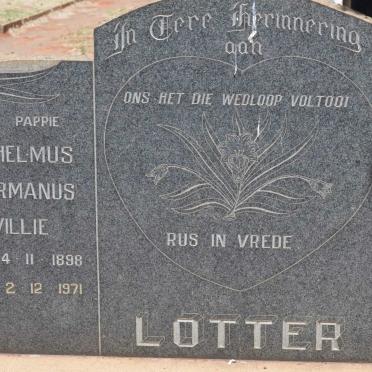 LOTTER Wilhelmus Hermanus 1898-1971 &amp; Anna Christina Grace 1899-1970