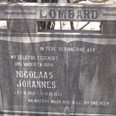 LOMBARD Nicolaas Johannes 1912-1973