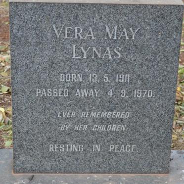 LYNAS Vera May  1911-1970