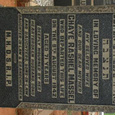 MASSEL Chaye Rashel -1942