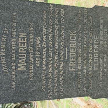 MACFARLANE Frederick 1885-1957 &amp; Florence 1894-1976  :: MACFARLANE Maureen -1944