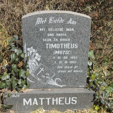 MATTHEUS Timotheus 1965-1995