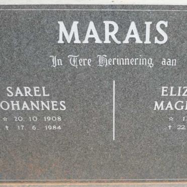 MARAIS Sarel Johannes 1908-1984 &amp; Elizabeth Magdalena 1916-2000