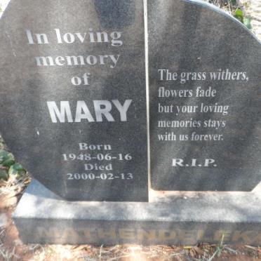 MATHENDELEKA Mary 1948-2000